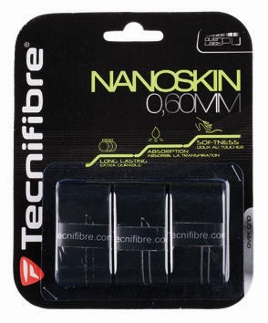 Tecnifibre Nanoskin Overgrips (Black) 3 Pack